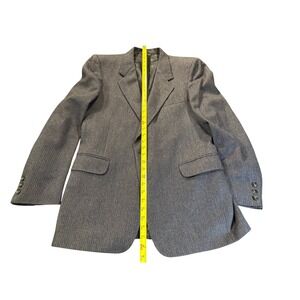 Monsieur Adolfo Classic Dark Gray Pinstripe Blazer Jacket